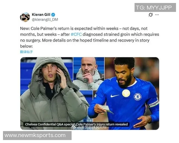 切尔西伤病情况更新九人缺阵帕尔默等六人预计下轮复出 切尔西伤病情况更新九人缺阵帕尔默等六人预计下轮复出